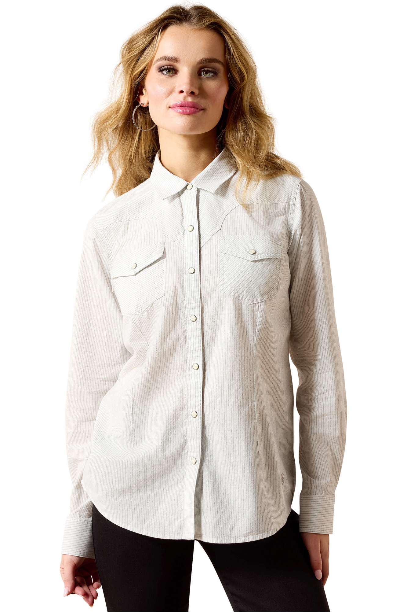 2026 Ariat Womens Stella Western Snap Shirt 10071063 - Rope Stripe